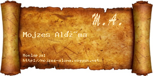 Mojzes Alóma névjegykártya
